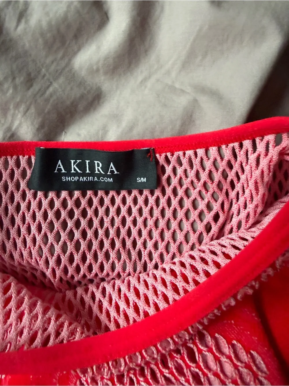 Akira Sexy As Hell Mesh Midi Dress Red Bodycon Cyber Siren Y2K Rave Clubwear S/M